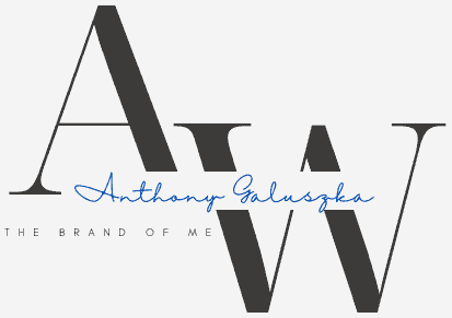 Logo for AWGaluszka.com with tag line the brand of me.